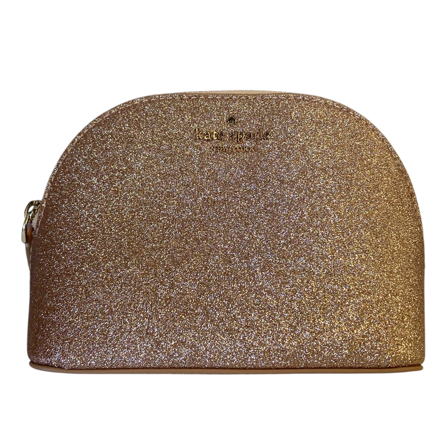 Makeup Bag Designer By Kate Spade In Gold, Size:Small