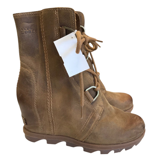 Boots Ankle Heels By Sorel In Brown, Size:7.5