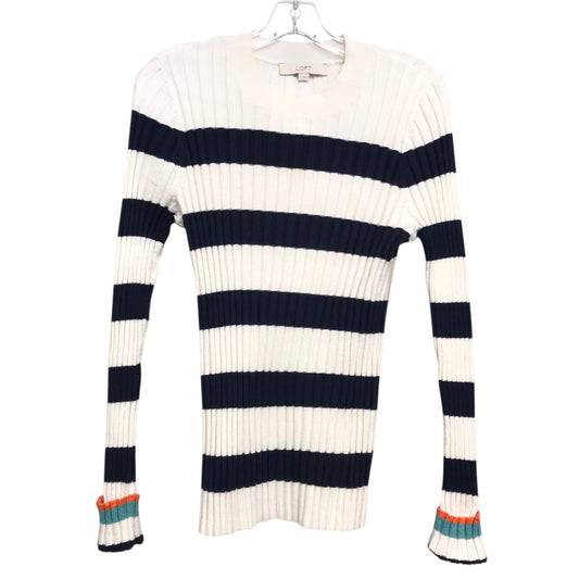 Sweater By Loft In Striped Pattern, Size:L