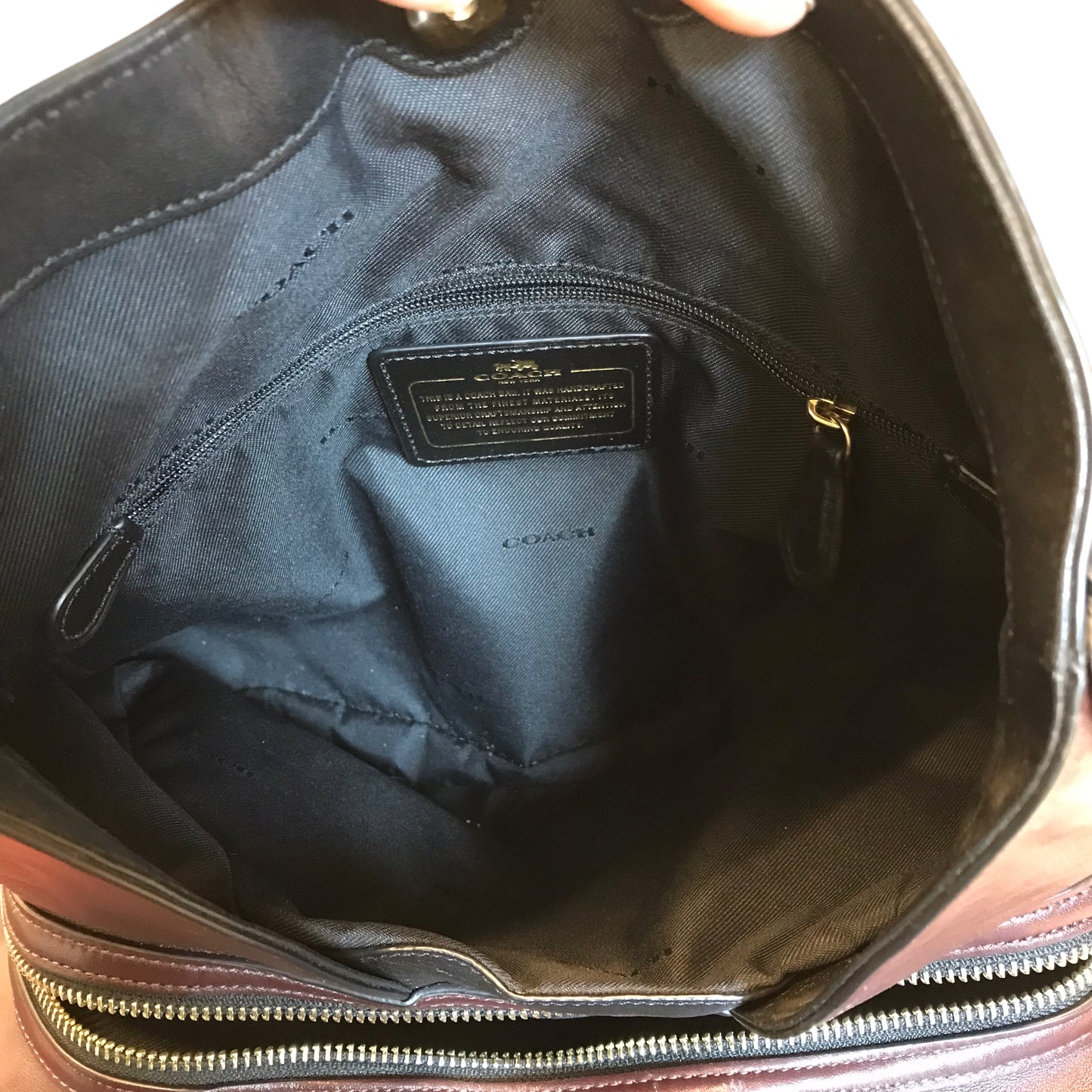 Handbag Designer By Coach In Black, Size:Medium
