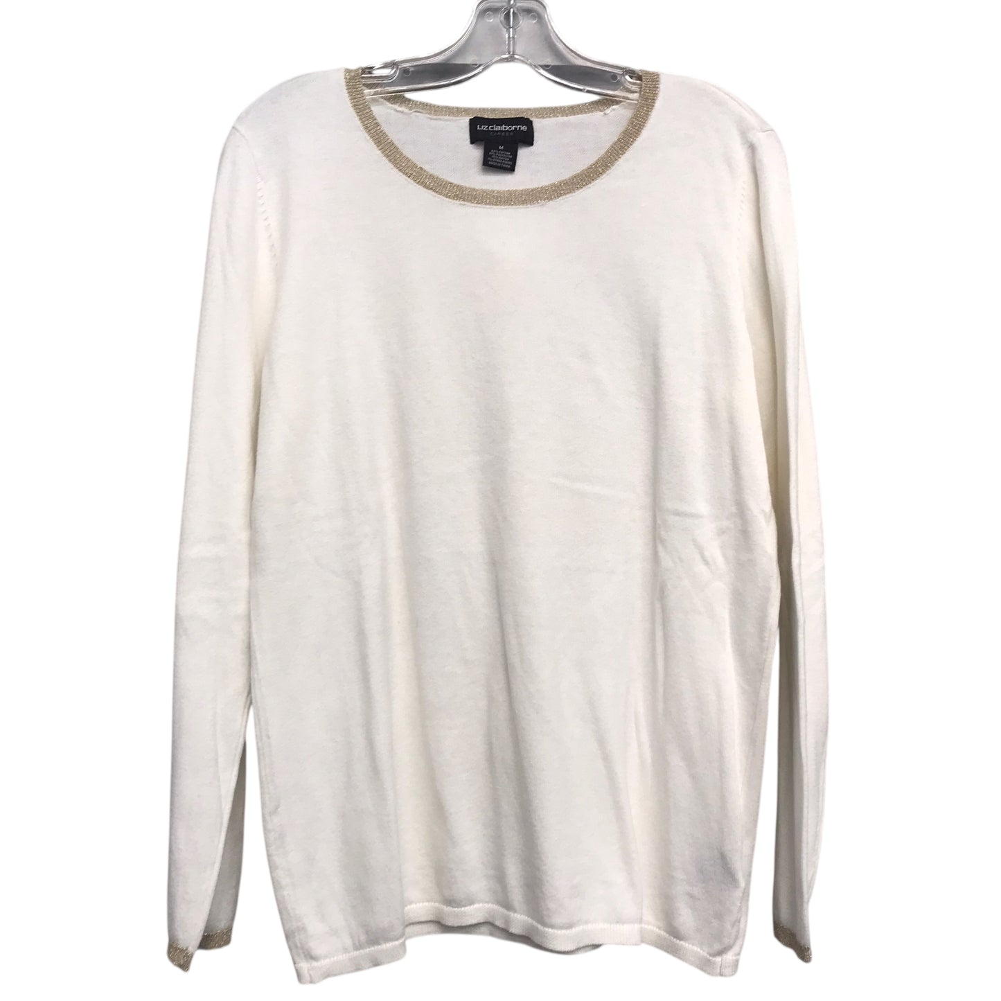 Top Ls By Liz Claiborne In Cream, Size:M