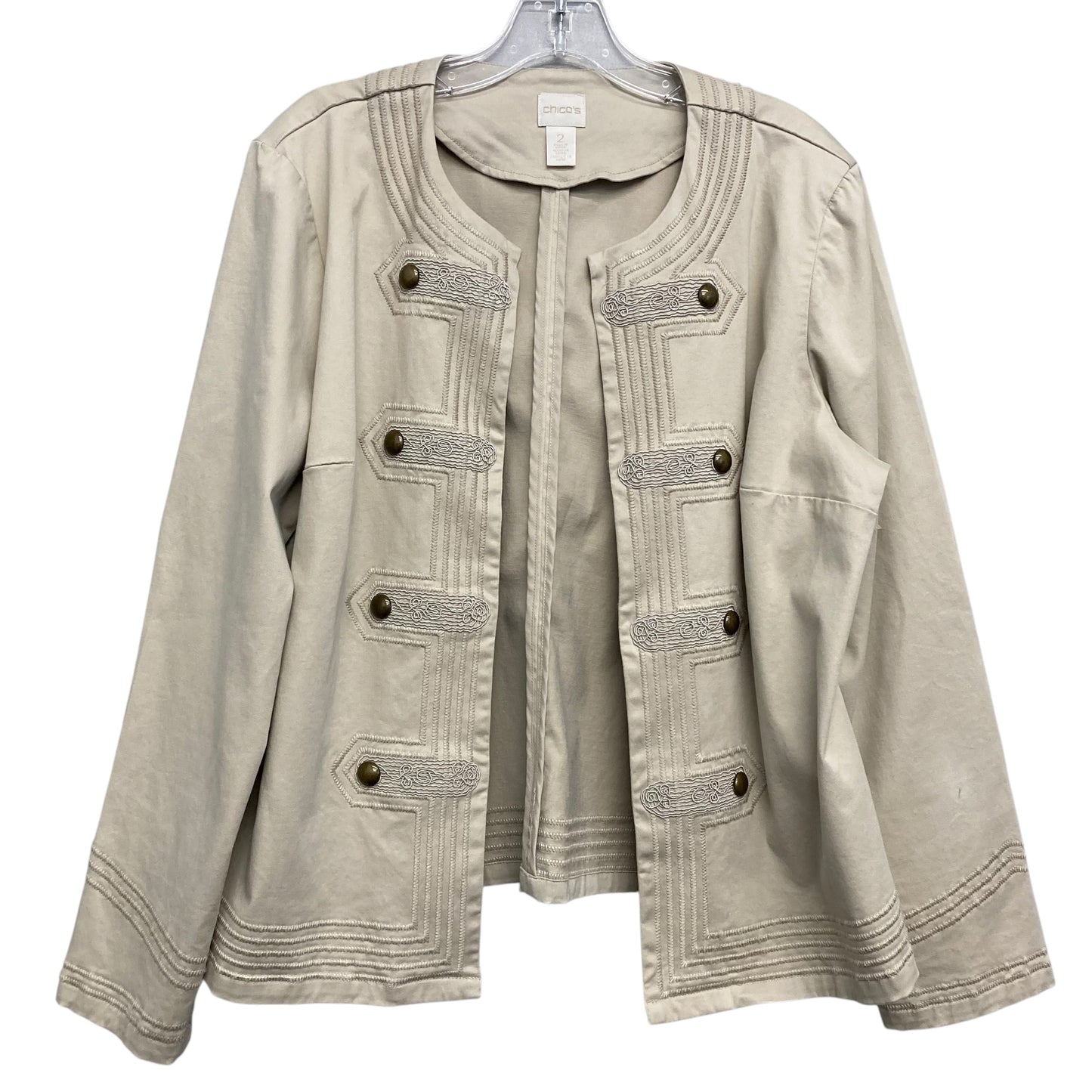 Blazer By Chicos In Beige, Size:L