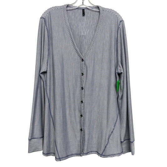 Cardigan By North River In Blue & White, Size:Xl