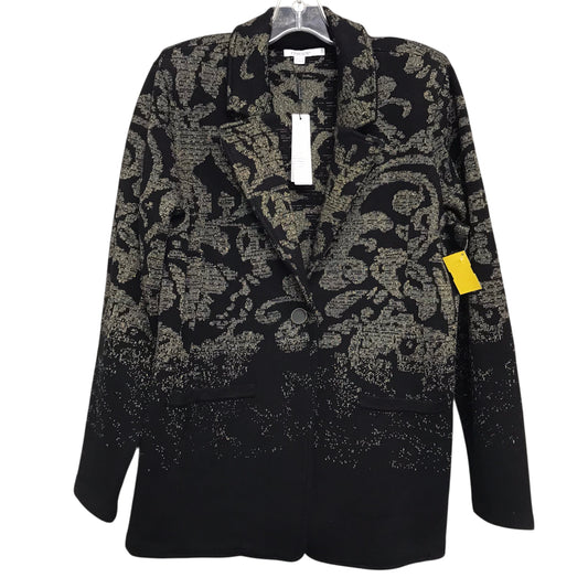 Blazer By Chicos In Black & Gold, Size:L