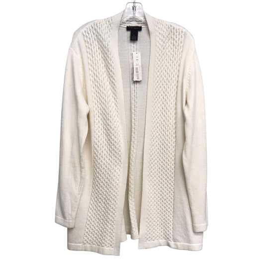 Sweater Cardigan By Investments In Cream, Size:L