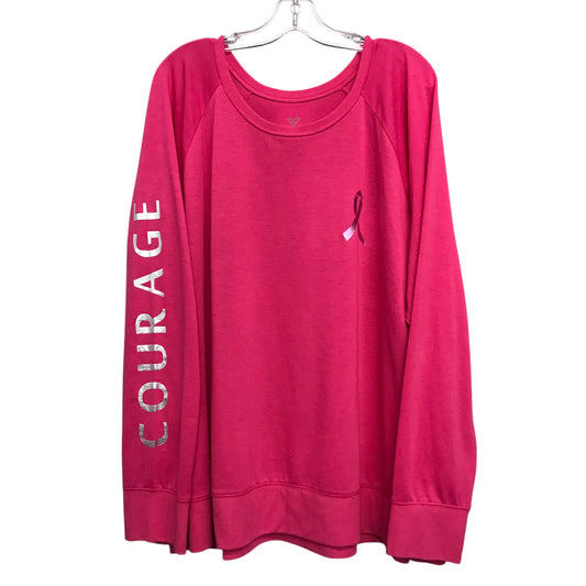 Top Ls By Livi Active In Pink, Size:3X