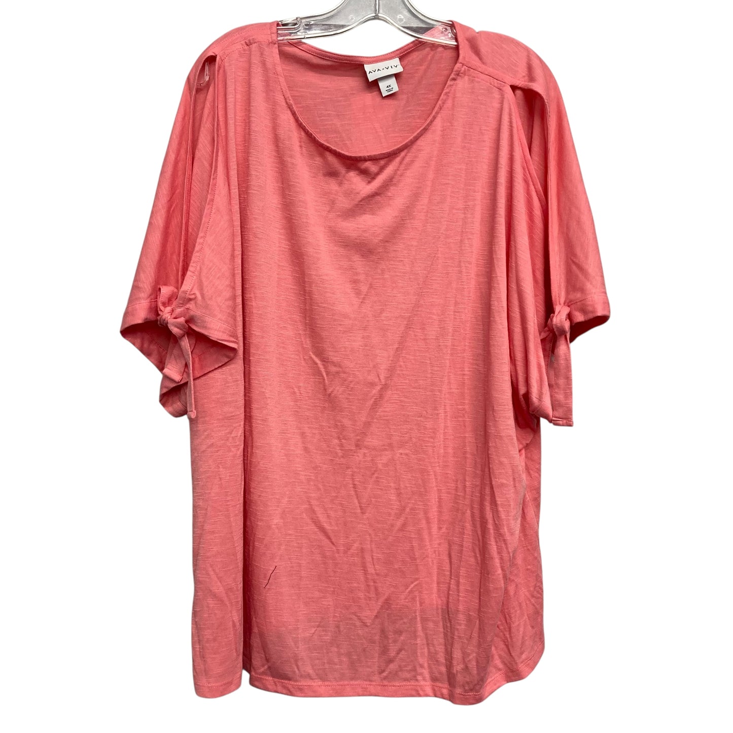 Top Ss By Ava & Viv In Pink, Size:4X
