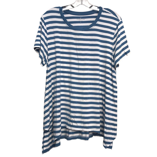 Top Ss Basic By Cuddl Duds In Striped Pattern, Size:Xl