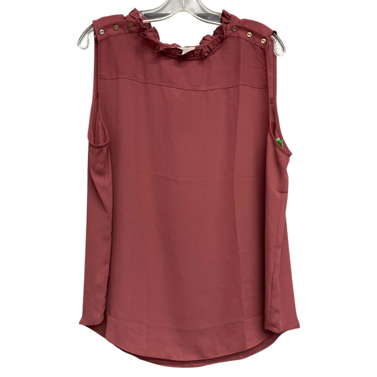 Top Sleeveless By Loft In Pink, Size:Xl