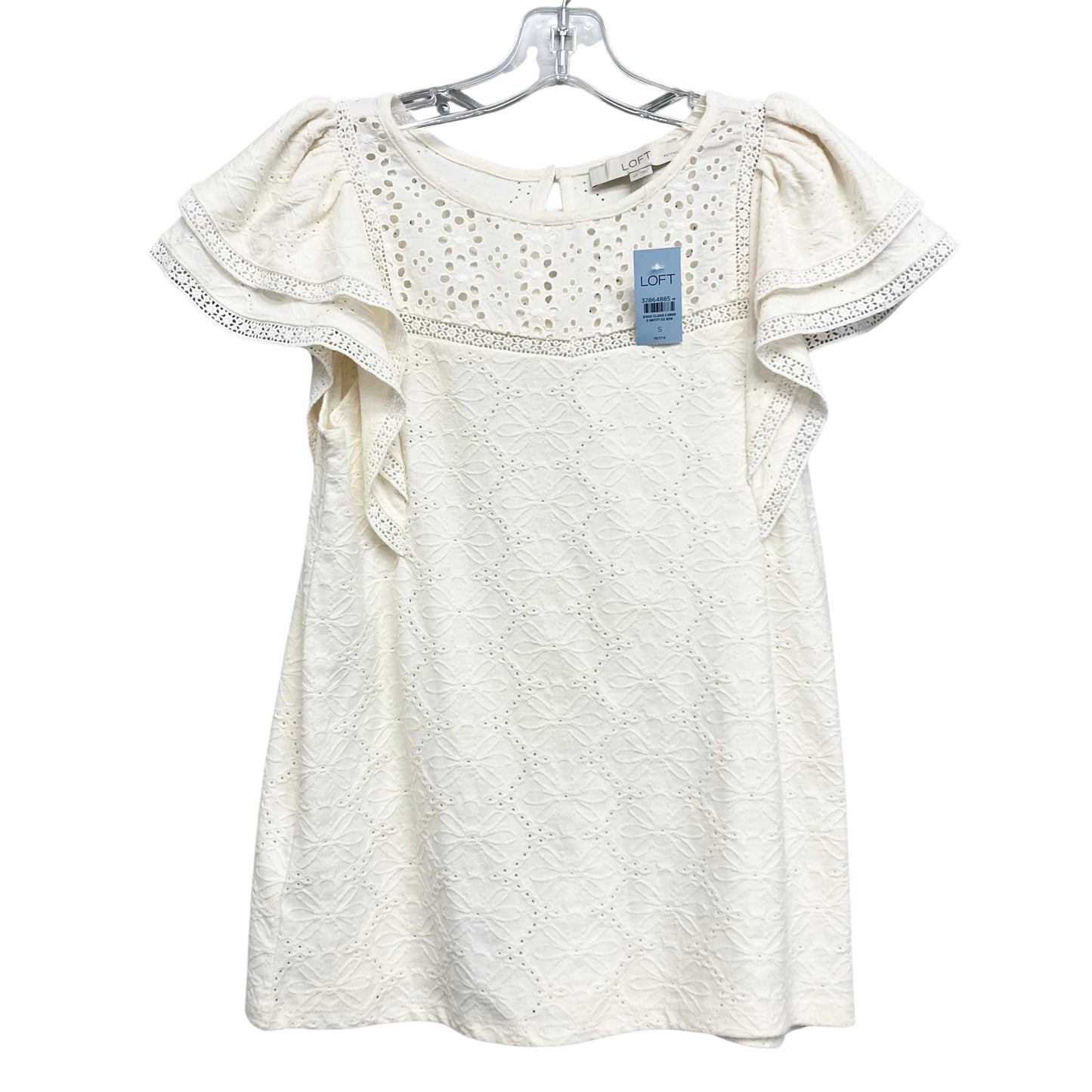 Top Sleeveless By Loft In White, Size:Sp
