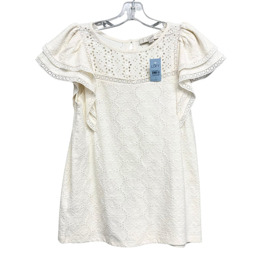 Top Sleeveless By Loft In White, Size:Sp