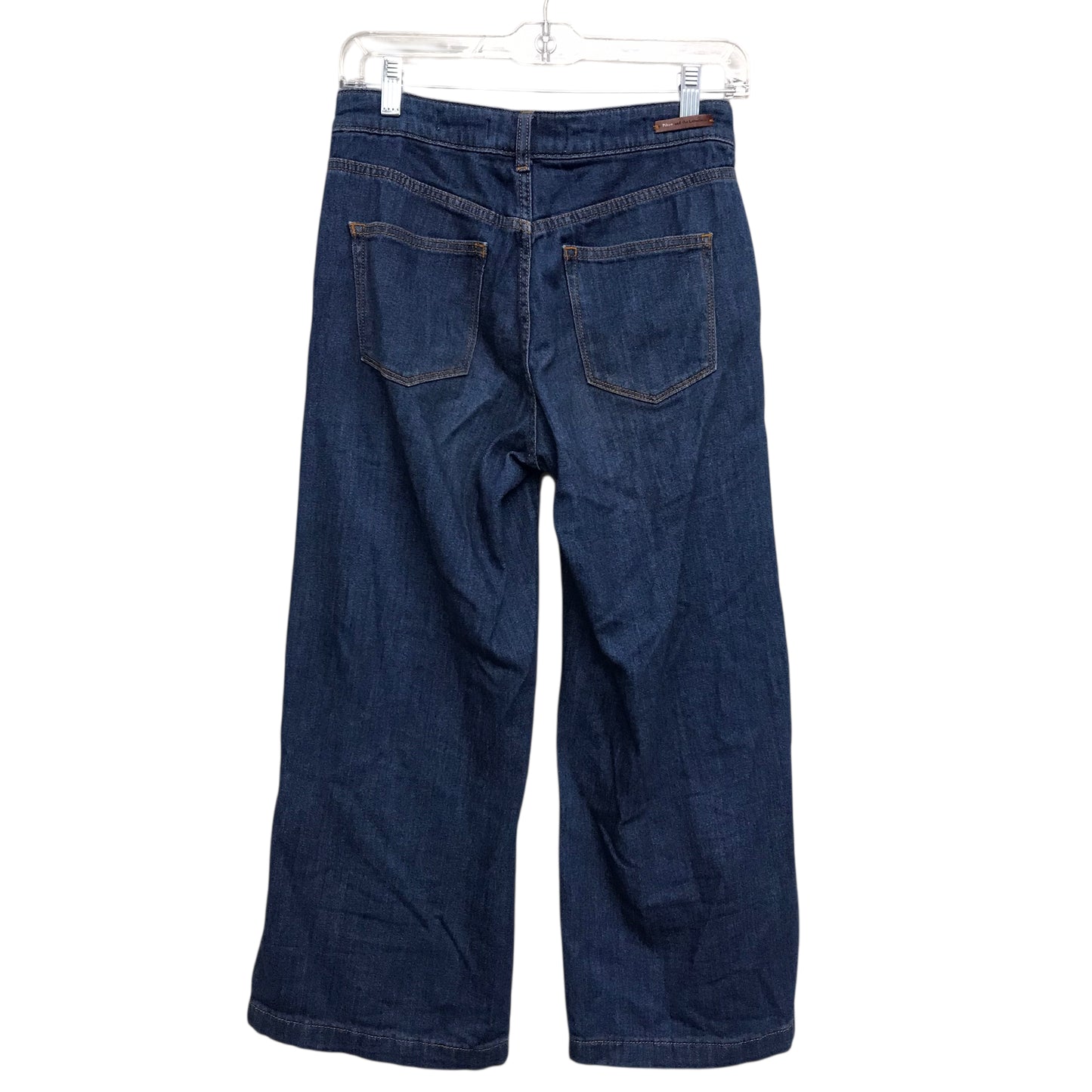 Jeans Cropped Wide Leg By Pilcro In Blue Denim, Size:2P