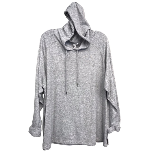 Sweatshirt Hoodie By Cable And Gauge In Grey, Size:3X