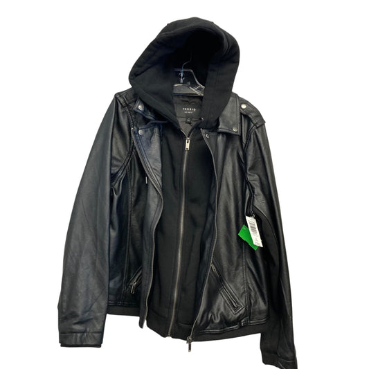 Jacket Moto By Torrid In Black, Size:1X