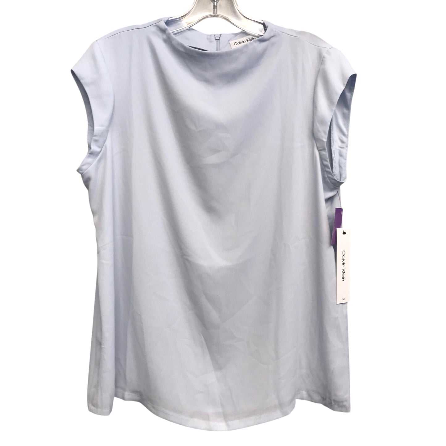 Top Sleeveless By Calvin Klein In Blue, Size:L