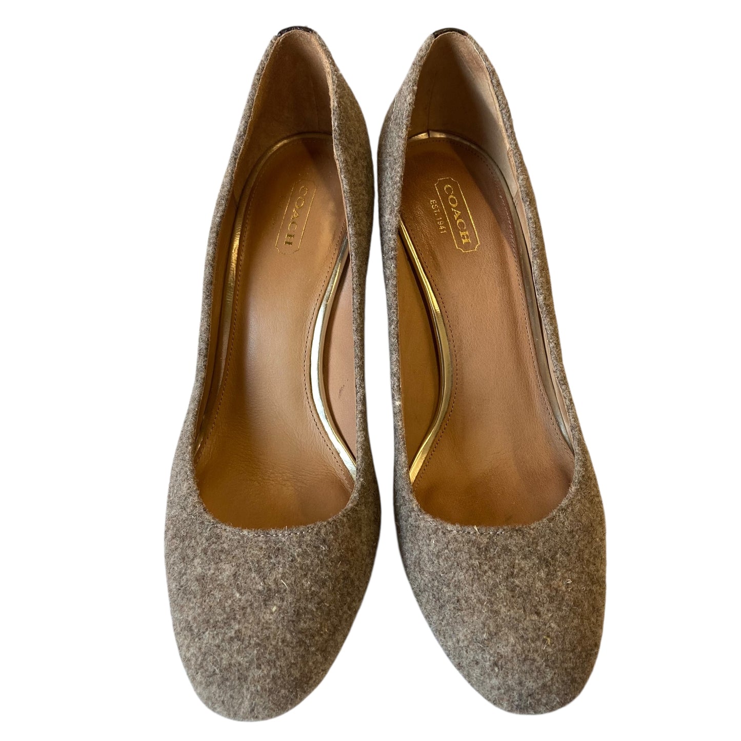 Shoes Designer By Coach In Beige, Size:10