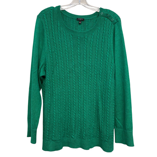 Sweater By Talbots In Green, Size:2X