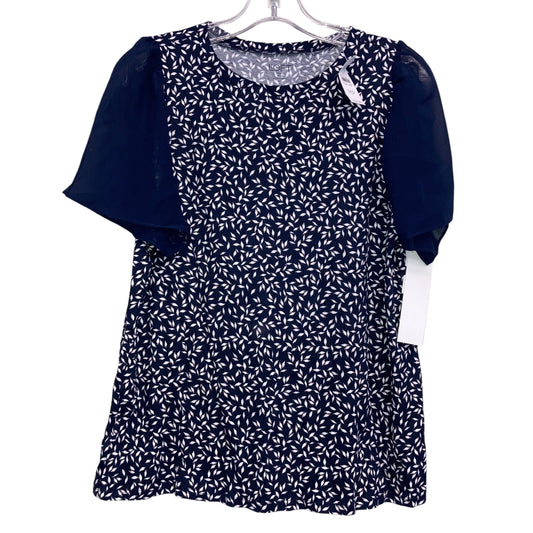 Top Ss By Loft In Blue & White, Size:Mp