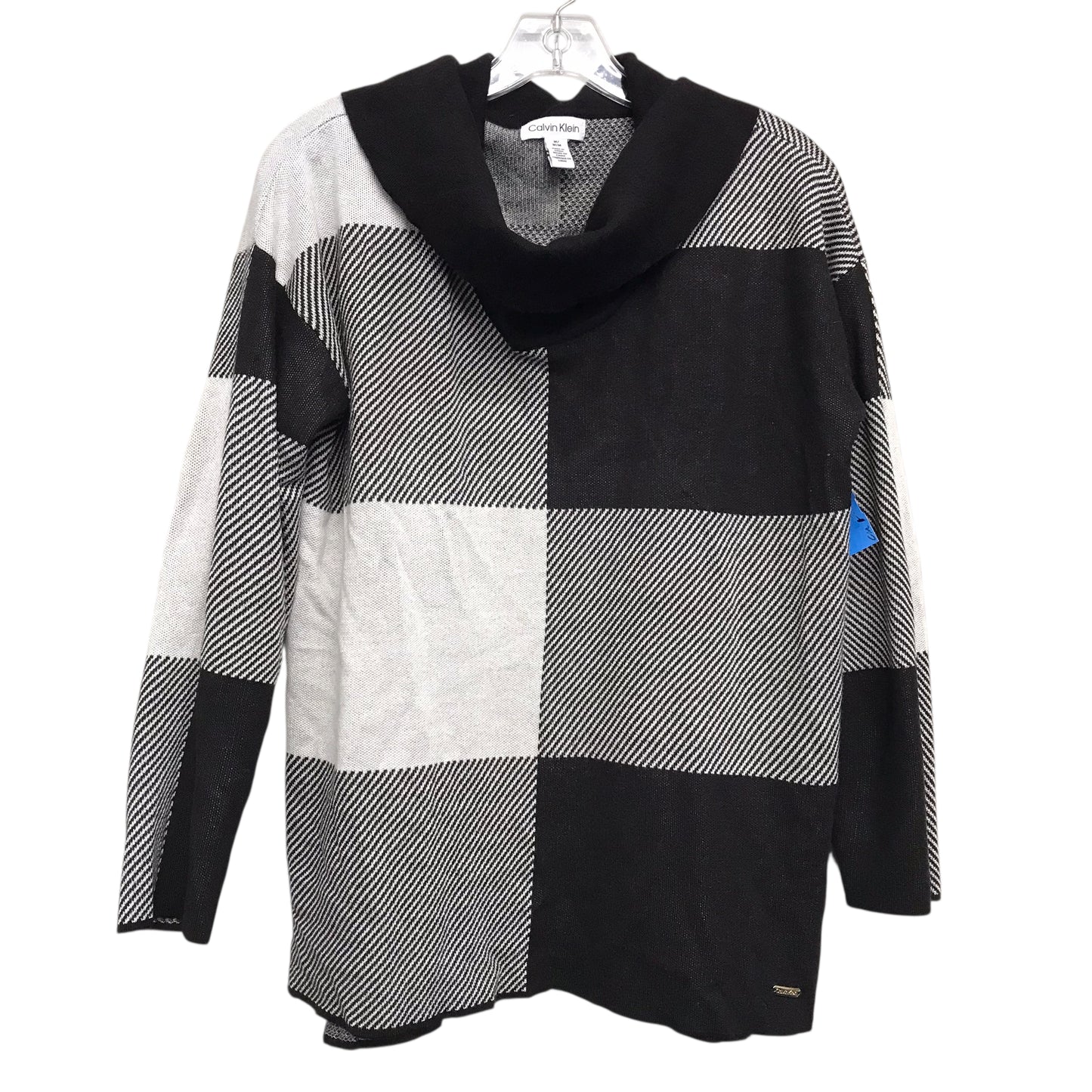 Sweater By Calvin Klein In Black & White, Size:M