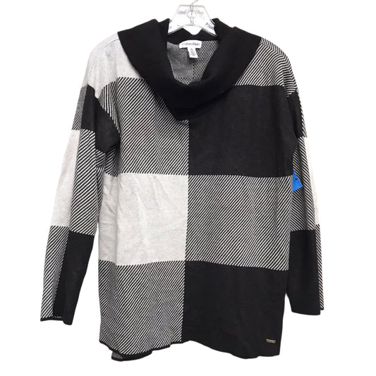 Sweater By Calvin Klein In Black & White, Size:M