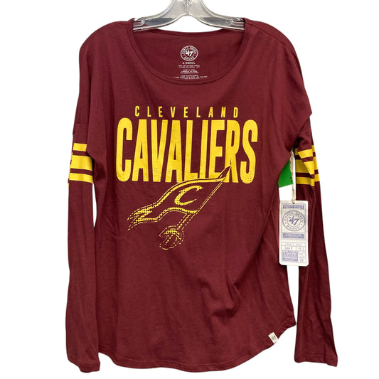 Athletic Top Ls Crewneck By ‘47 In Maroon, Size:Xs