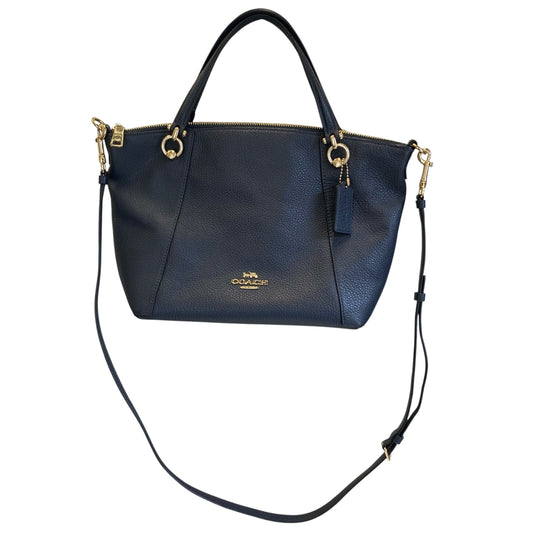 Handbag Designer By Coach In Navy, Size:Medium