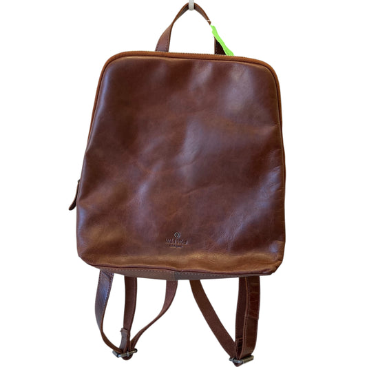 Backpack Leather By Wild West In Brown, Size:Medium