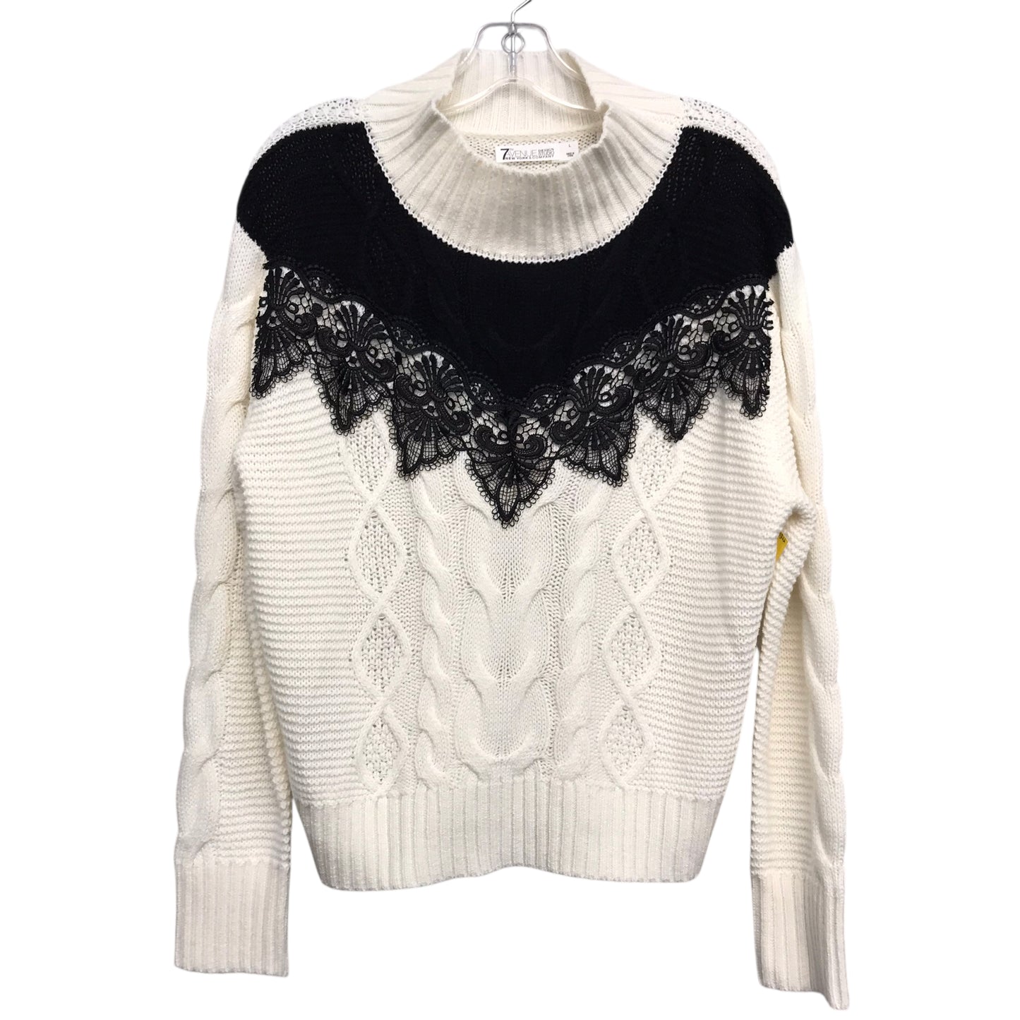 Sweater By New York And Co In Black & Cream, Size:L