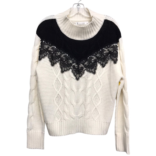 Sweater By New York And Co In Black & Cream, Size:L