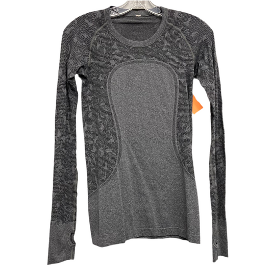 Athletic Top Ls Crewneck By Lululemon In Grey, Size:S