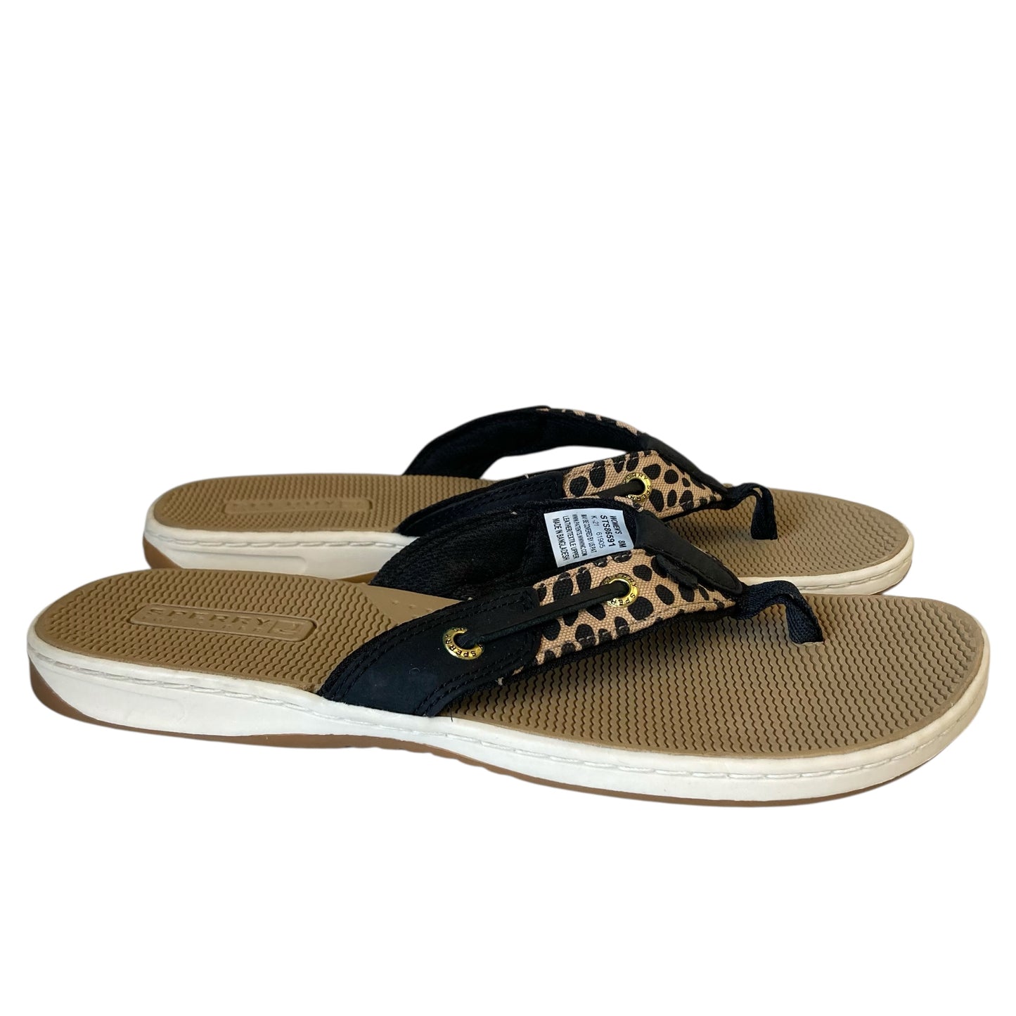 Sandals Flip Flops By Sperry In Black, Size:8