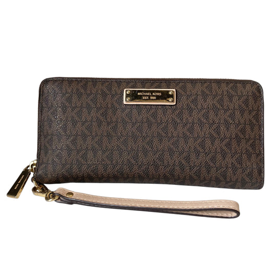Wristlet Designer By Michael Kors In Brown, Size:Large