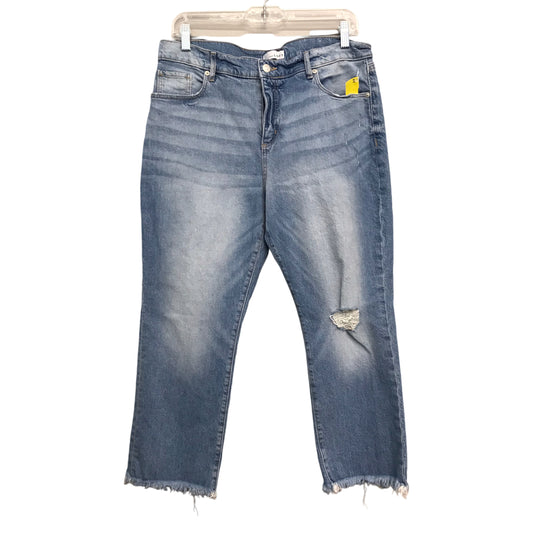 Jeans Straight By Loft In Blue Denim, Size:12