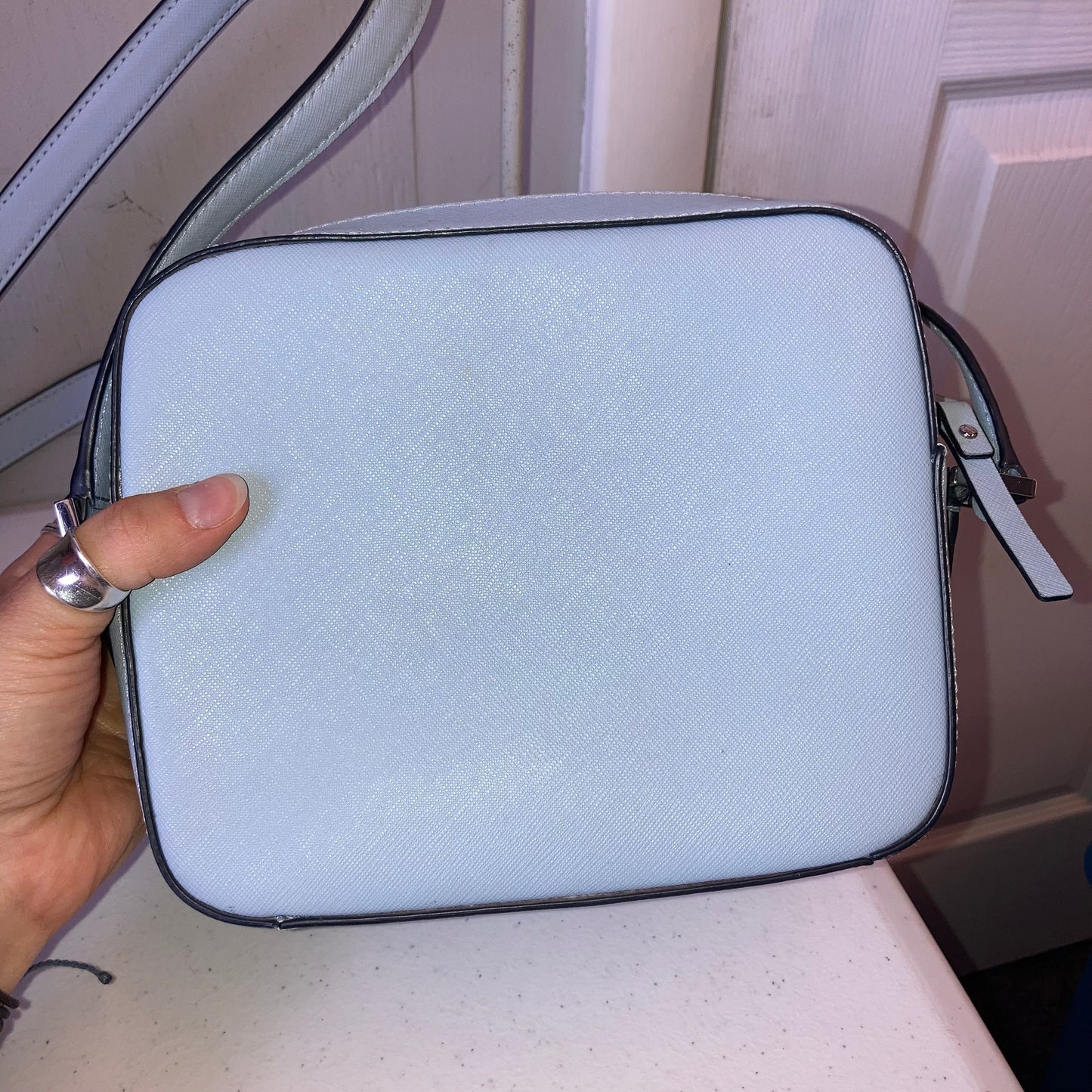 Crossbody Designer By Kate Spade In Blue, Size:Small