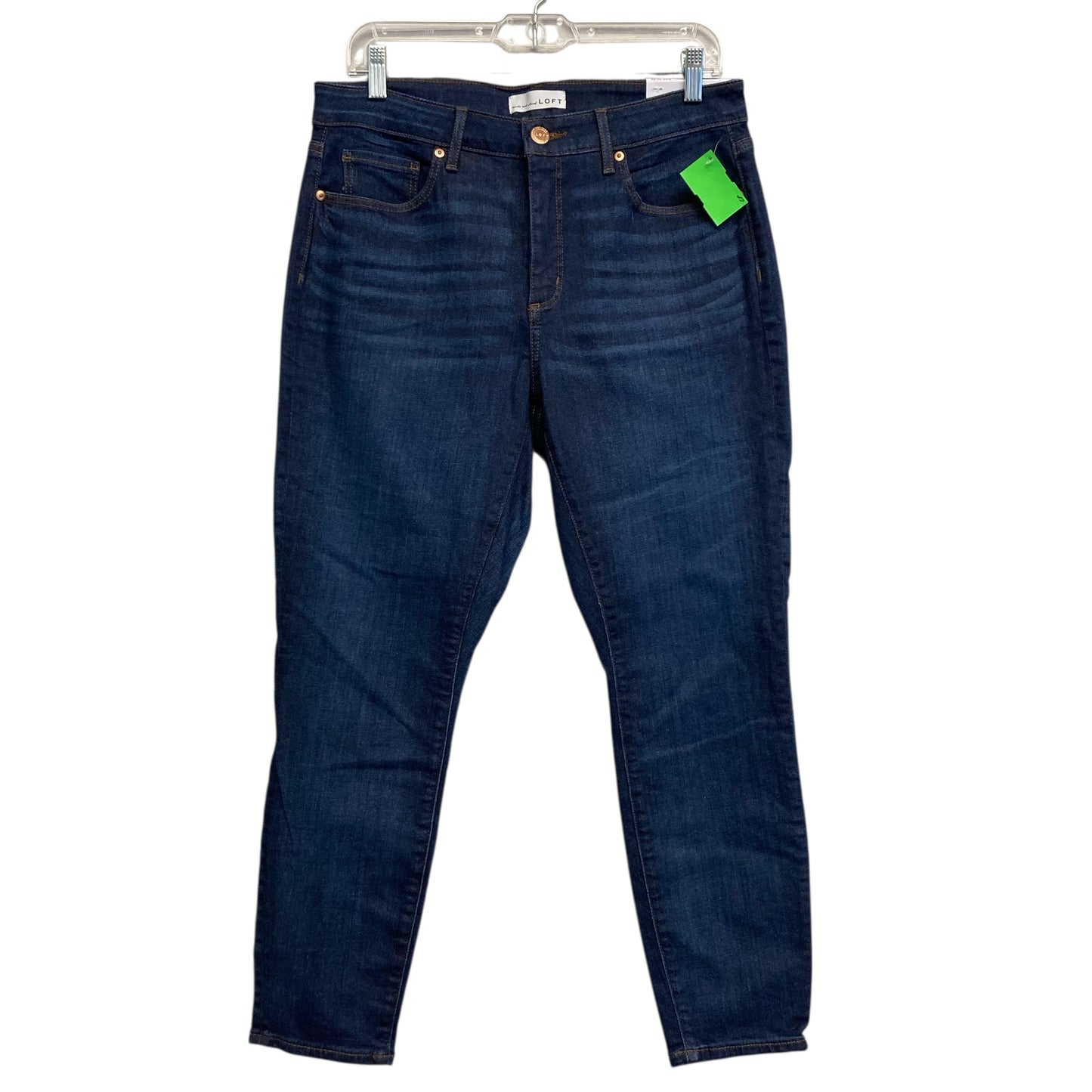 Jeans Cropped By Loft In Blue Denim, Size:10