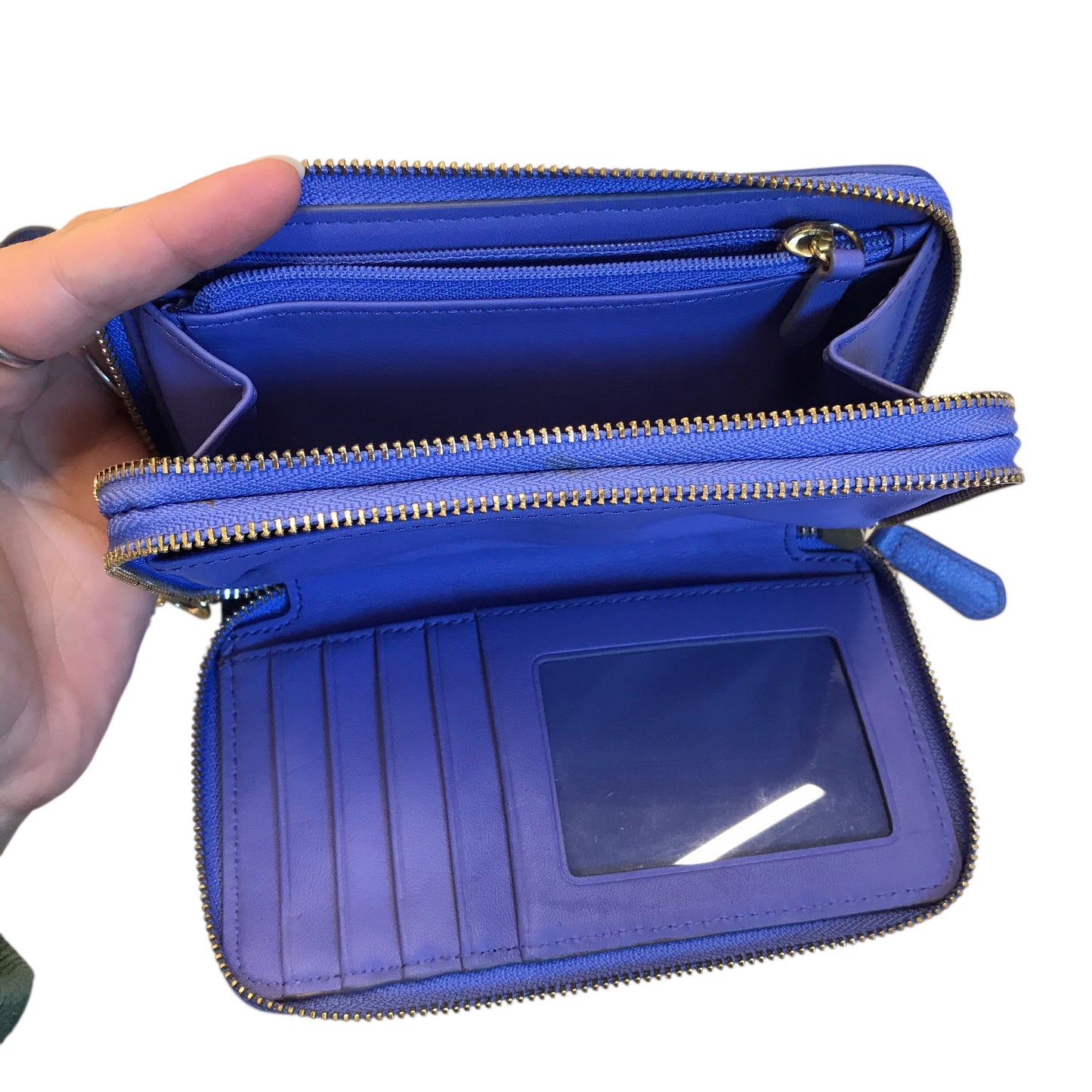 Wristlet Designer By Coach In Blue, Size:Small