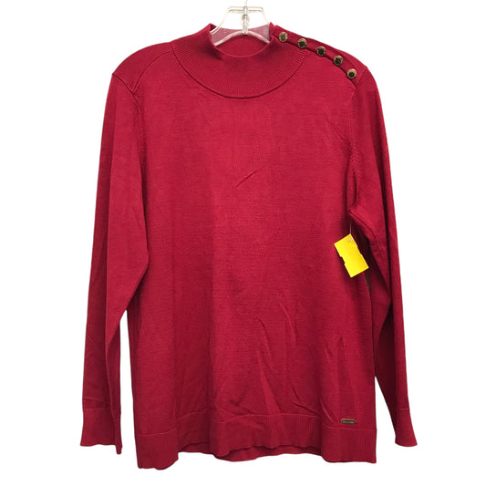 Sweater By Calvin Klein In Red, Size:L