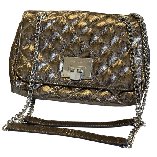 Crossbody Designer By Michael Kors In Gold, Size:Small