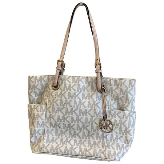 Handbag Designer By Michael Kors In Cream, Size:Medium