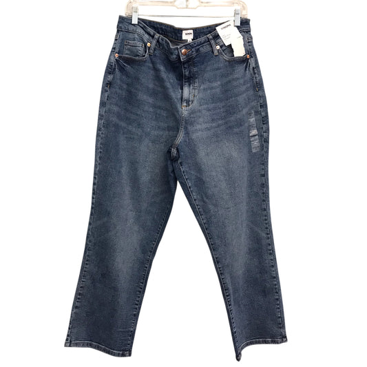 Jeans Straight By Sonoma In Blue Denim, Size:18
