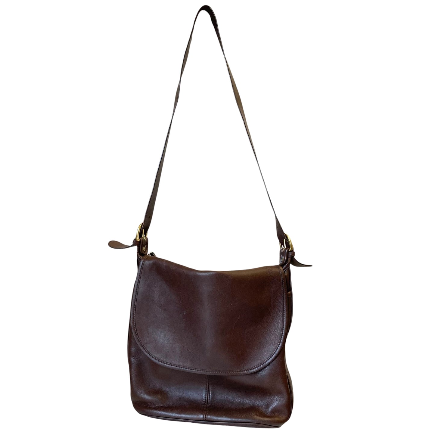 Crossbody Designer By Coach In Brown, Size:Large