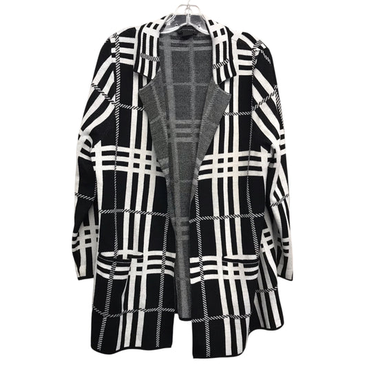 Sweater Cardigan By Investments In Black & White, Size:L