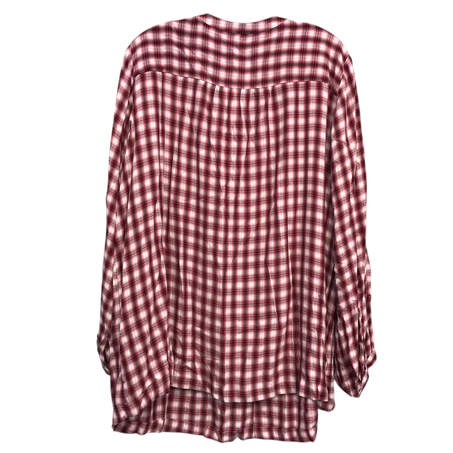 Top Ls By Loft In Plaid Pattern, Size:1X