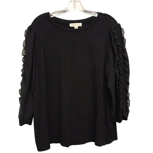 Top Ls By Philosophy In Black, Size:1X