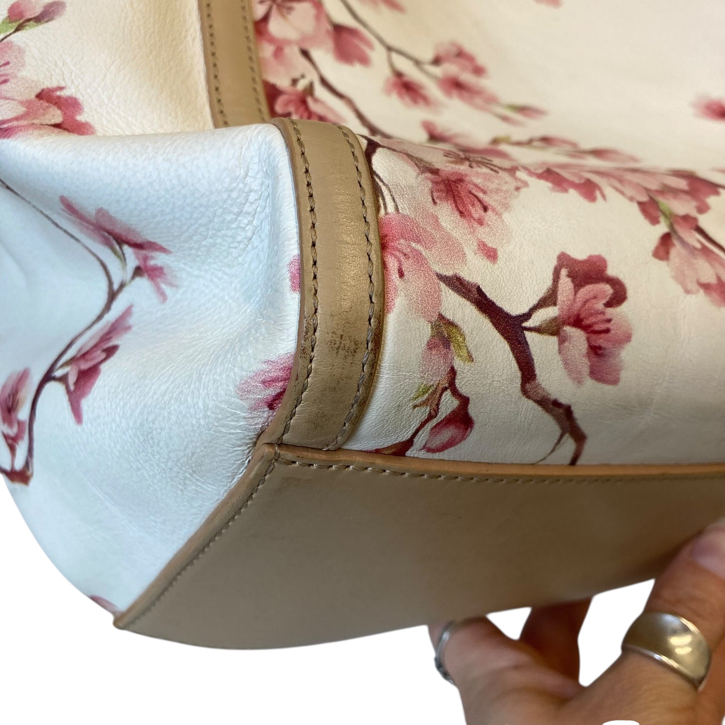 Handbag Designer By Brahmin In Floral Print, Size:Large