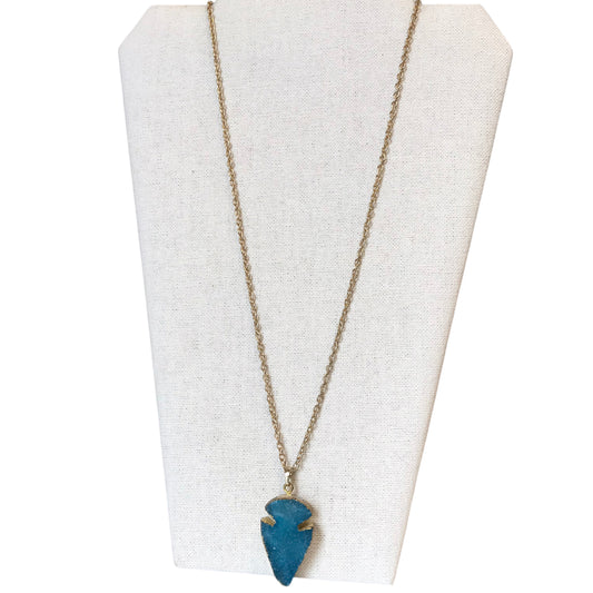 Necklace Charm In Blue & Gold