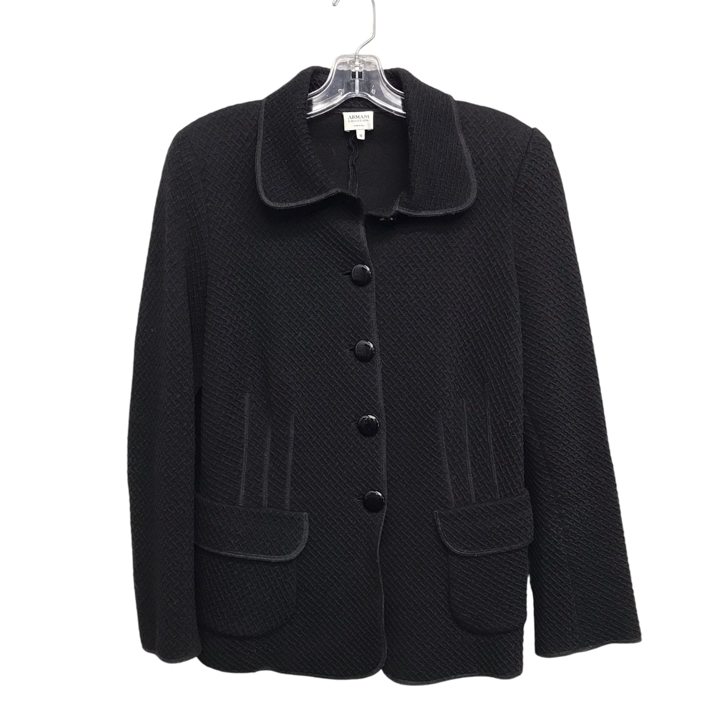 Blazer By Armani Collezoni In Black, Size:M