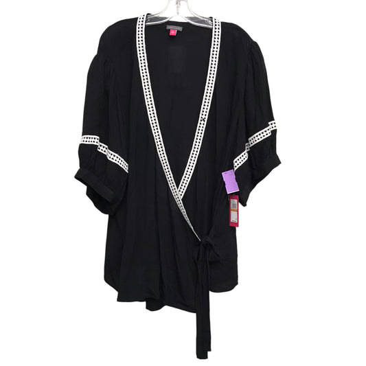 Top Ss By Vince Camuto In Black & White, Size:3X