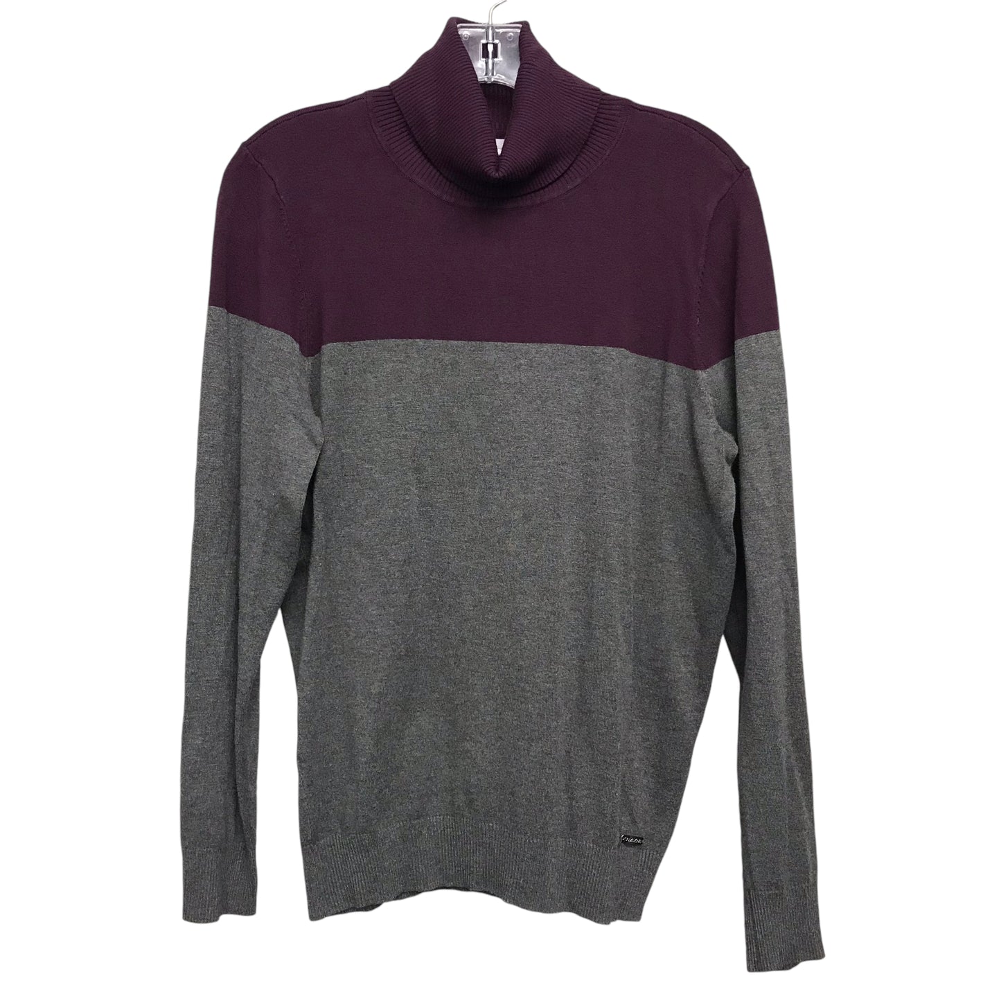 Top Ls By Calvin Klein In Grey & Purple, Size:L