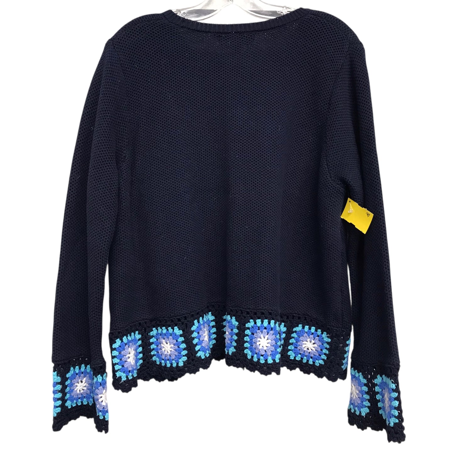 Sweater By Joseph A. In Navy, Size:1X